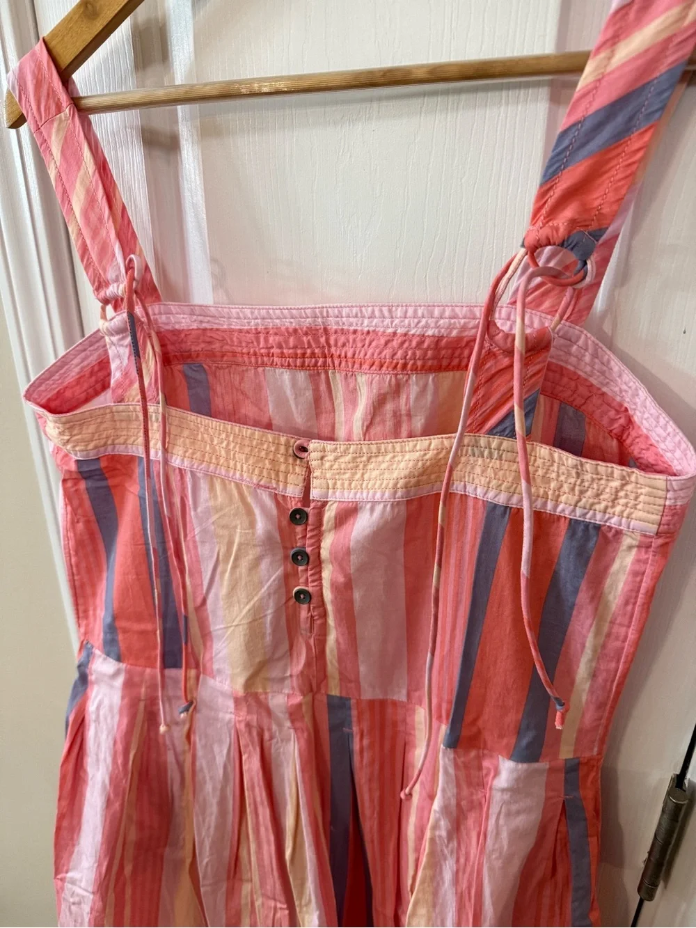 NWT Free People Drop Waist Dress in Strawberry Combo
